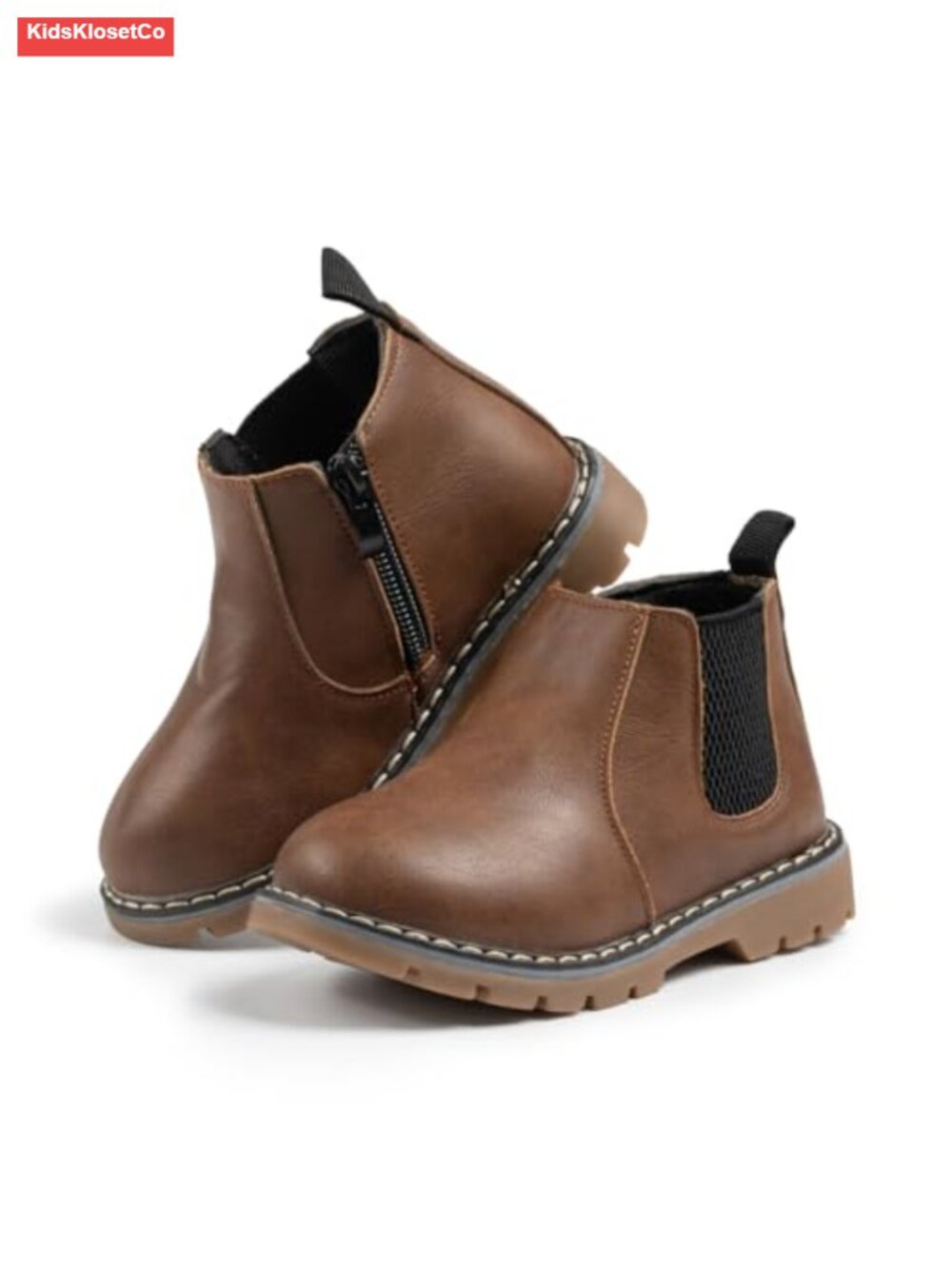 Kids Unisex Waterproof PU Leather Chelsea Ankle Boots Non-Slip